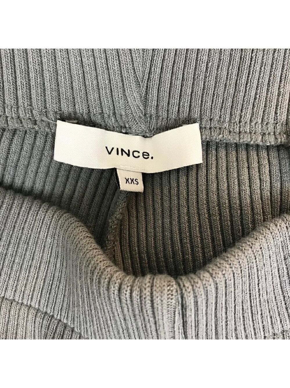 Vince Grey High Waisted Ribbed Flare Pants Size XXS - Picture 6 of 7